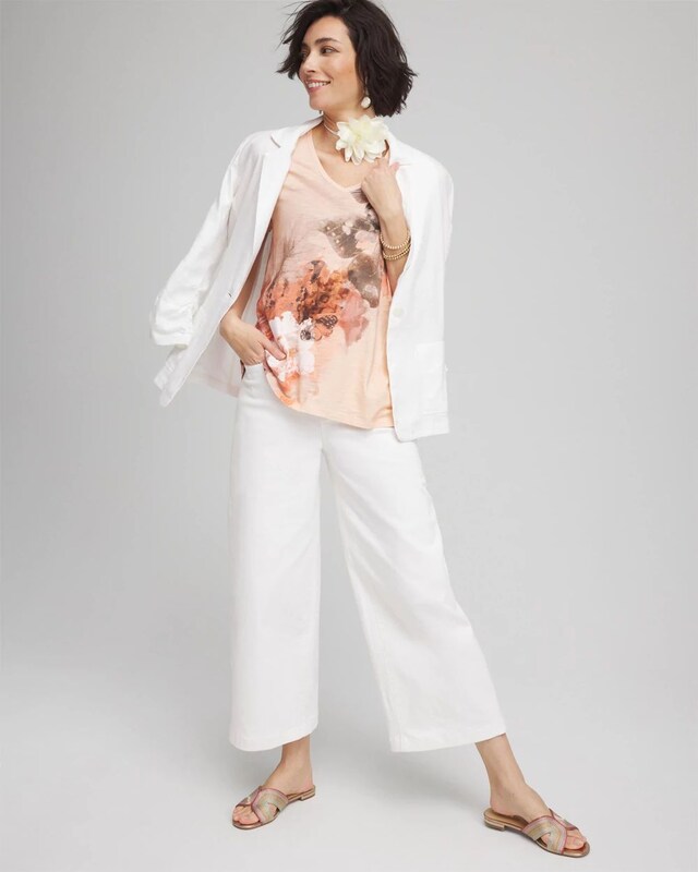 Butterfly Slub V-Neck Tee - image 2
